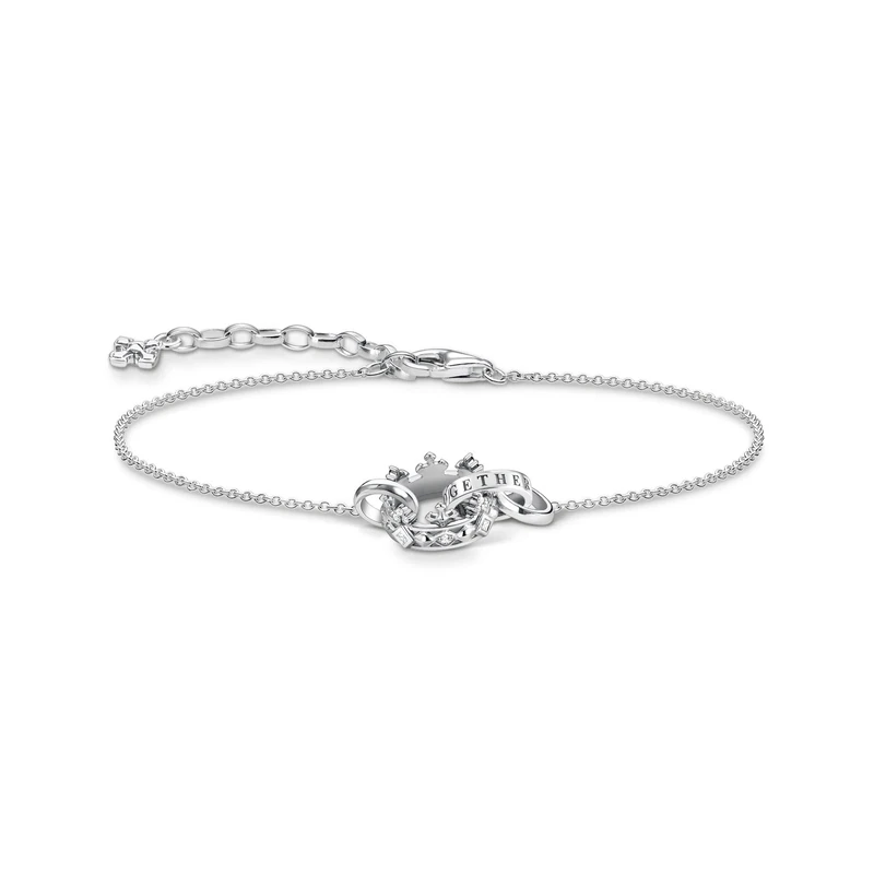 Thomas Sabo , Women’s Sterling silver Not a gem Bracelet, Silver, 19cm - A1982-643-14-L19V