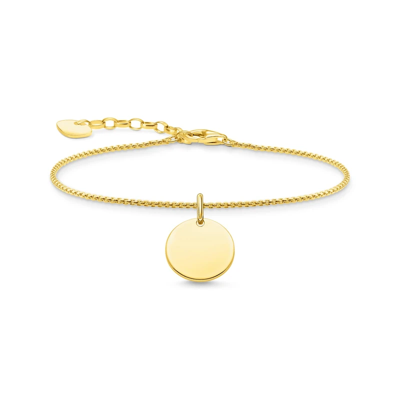 Thomas Sabo Bracelet disc Gold 925 Sterling Silver, 18k Yellow Gold Plating