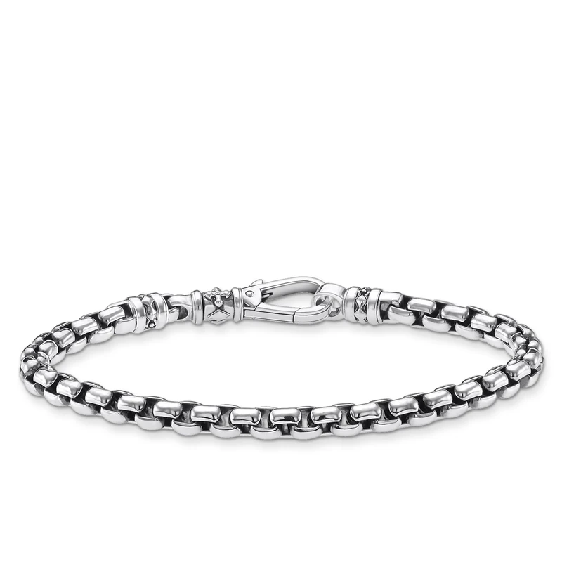 Thomas Sabo , Women’s Sterling silver Not a gem Bracelet, Silver, 20cm - A2005-637-21-L20