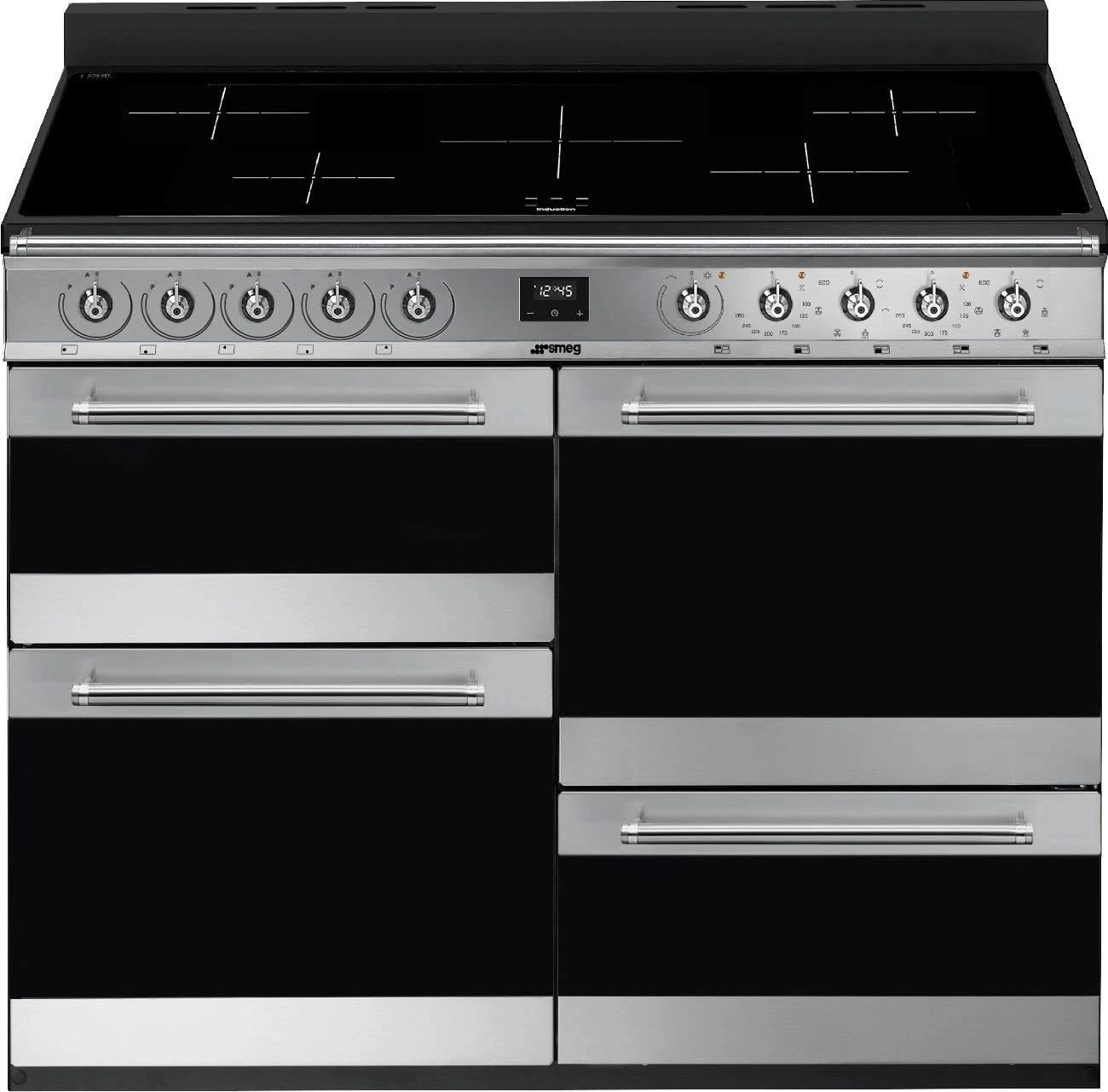 Smeg SYD4110I Symphony 5 Zone Induction Range Cooker - Stainless Steel