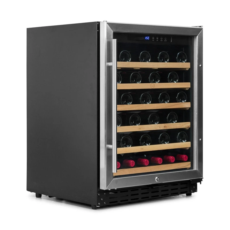 Wine Cellar 50 Bottles Stainless Steel CHR 1T – Vinobox – 132 Glass