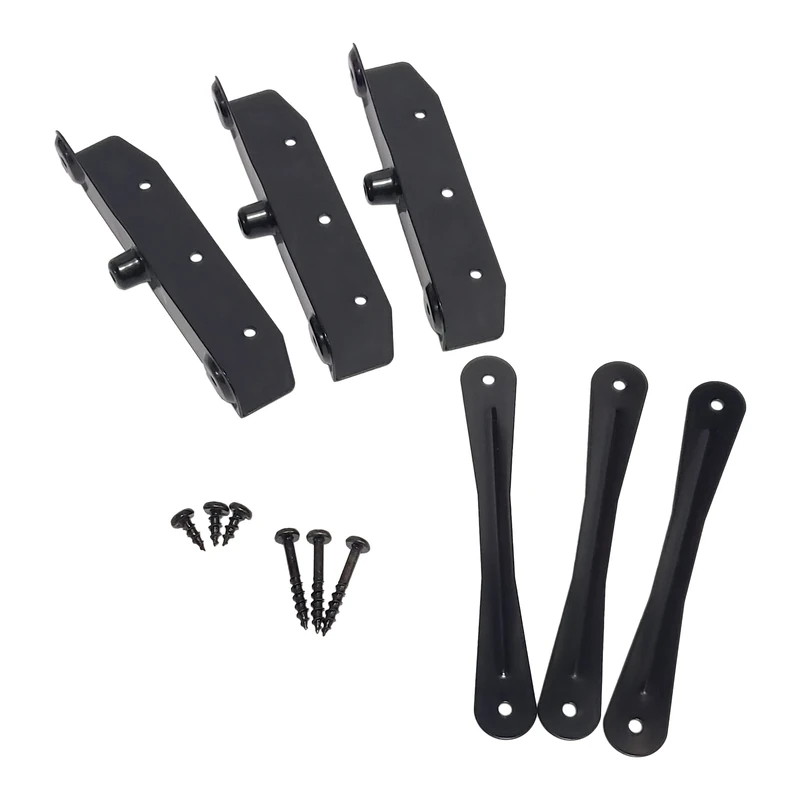 Louvers Hardware Set for Blinds and Shutters, Complete Kit for 11 Boards, Stainless Steel E-Coated Black - DHLH-02 - Image 1