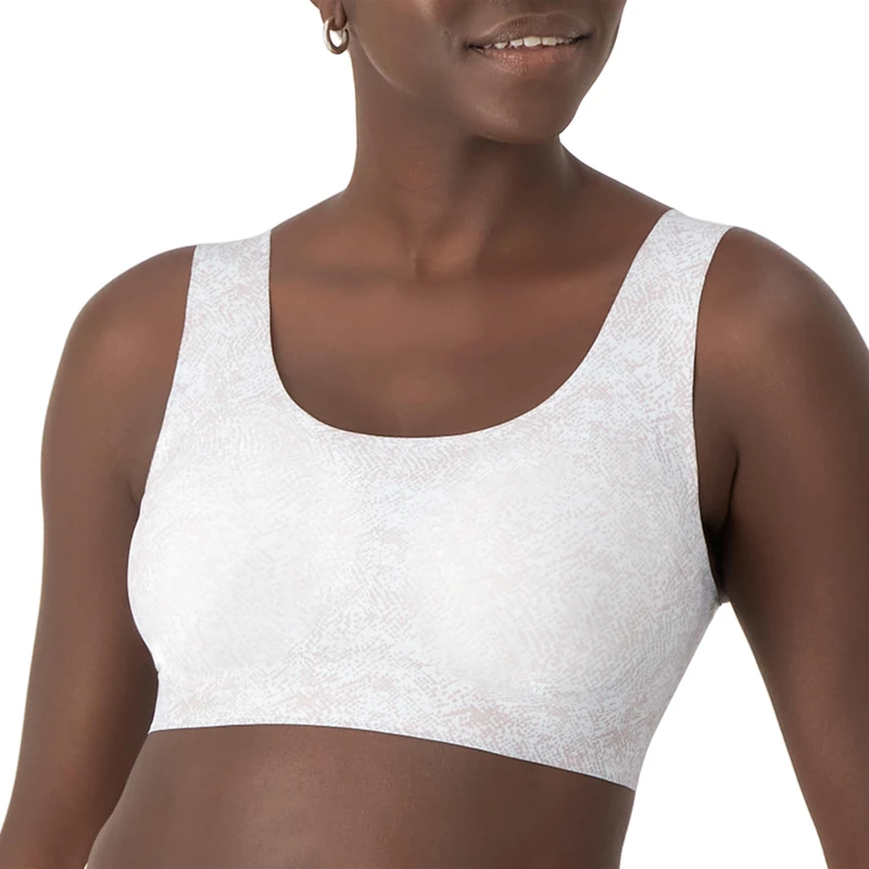 Bali Women's Comfort Revolution Easylite Wireless, Pullover Wirefree T-Shirt Bra, Opaque, Splatter Gloss/White Print, 3X-Large