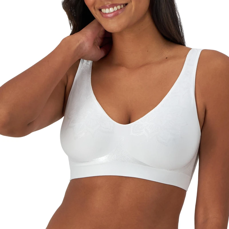 Bali Women's Comfort Revolution Df3484 Wirefree Bra with ComfortFlex Fit, Opaque, White Aztec Print, XXL - Image 1