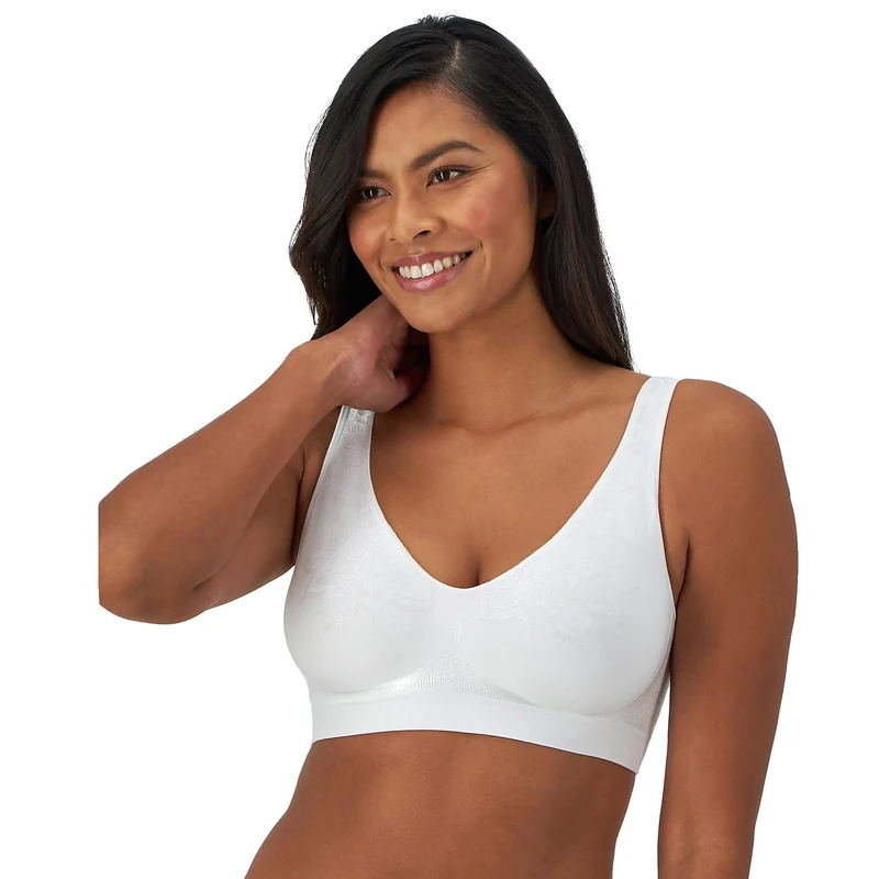 Bali Women's Comfort Revolution ComfortFlex Fit Wireless Bra Df3484, White Aztec, S