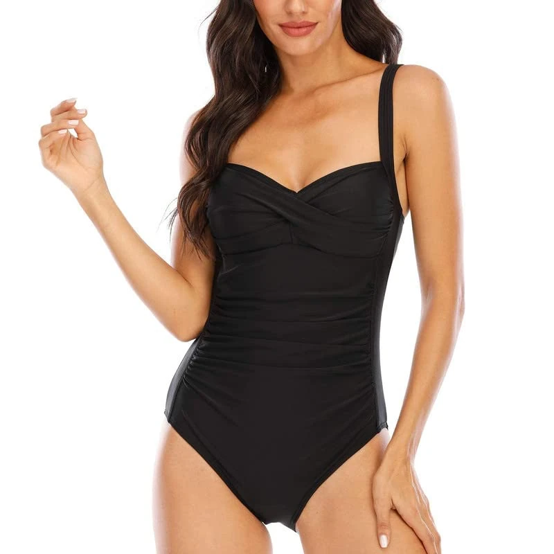 WIN.MAX One Piece Tummy Control Swimsuit - Plus Size Push Up C to DD