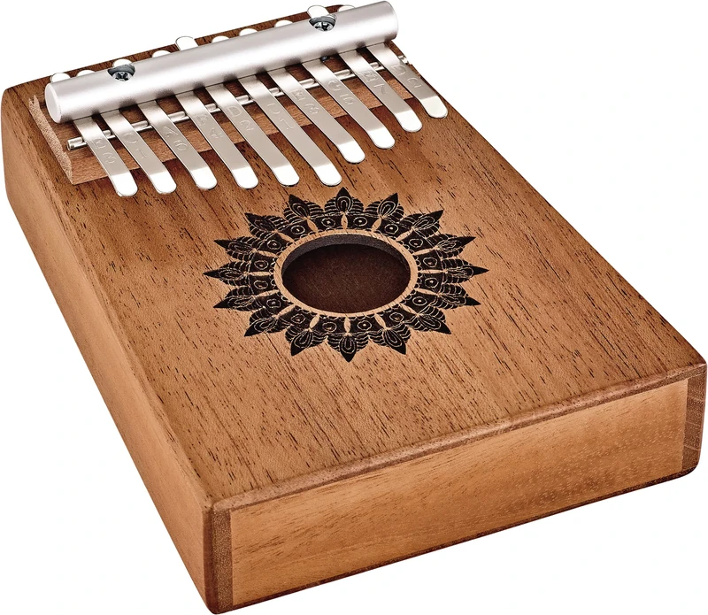 Sonic Energy Sound Hole Kalimba – 10 notes in C Major – For Meditation, Yoga, Percussion – Mahogany Wood – Including Accessories (KL1008H)