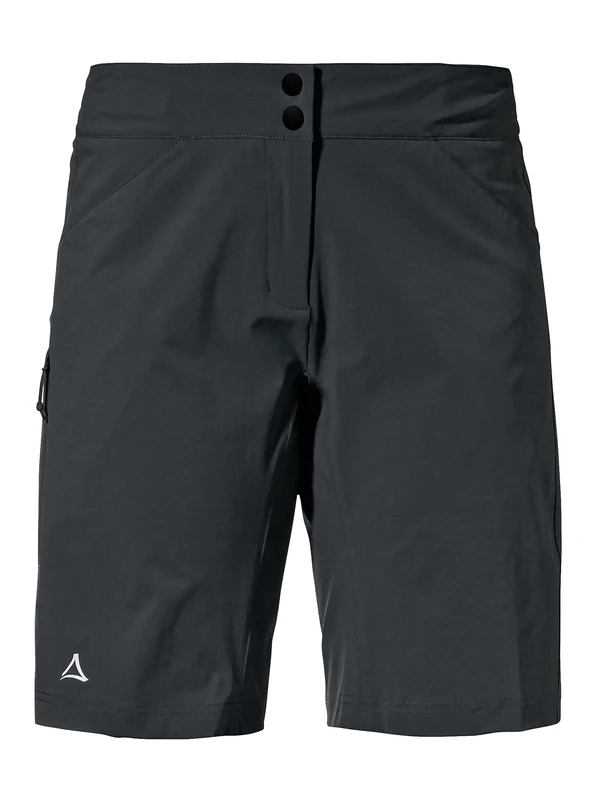 Schöffel Women's Danube L Water-Repellent, Quick-Drying Cycling Shorts with Adjustable Waistband, Black, 48 (EU)