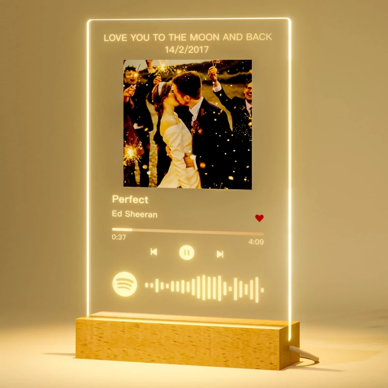 Greatminer Spotify Glass Plaque Night Light - Custom Album Cover - Image 1