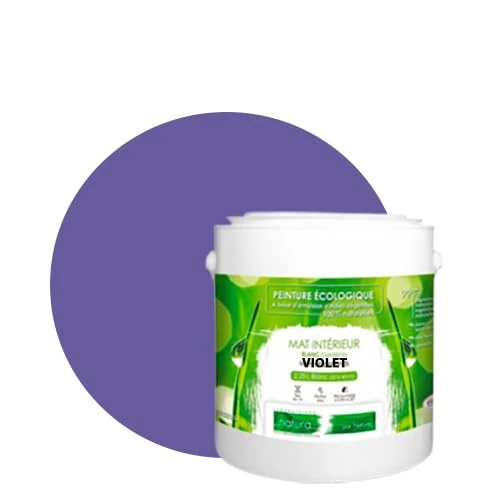 BOX DECO COULEURS Natural ecological wall paint in matt look for interior Natura – 2.5 L / 33 m², purple