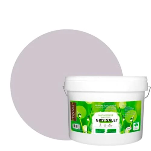 BOX DECO COULEURS Natural ecological wall paint in matt look for interior, 10 L / 130 m², Pebble Grey