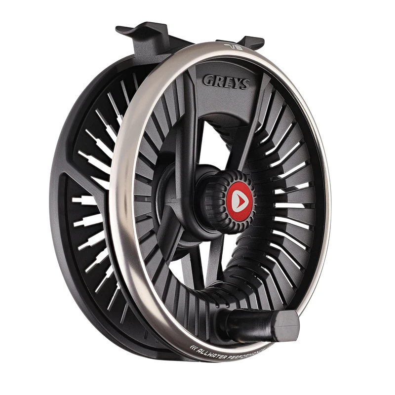Greys Tail All Water Fly Fishing Reel | Large Arbor Fly Wheel for Freshwater & Saltwater | Di-Cast Aluminium Sealed Disc Drag | Smooth Retrieve | Corrosion-Resistant | Protective Reel Pouch | 7/8
