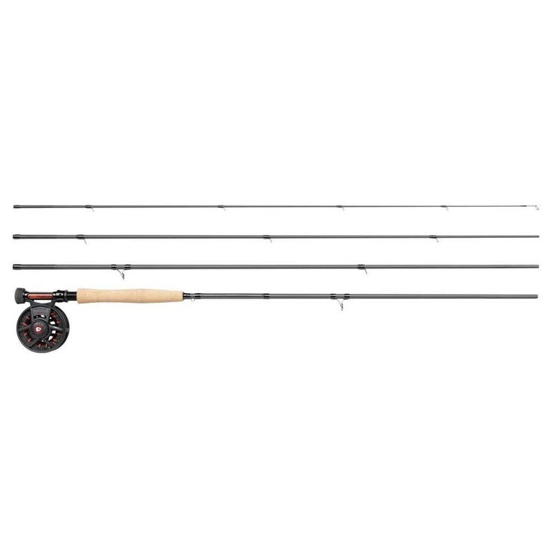 Greys Fly Fishing Rod & Reel Combo | Fin Euro Nymph 4-Piece Fly Rod with Fin Reel | Large Arbor Fly Reel | Lightweight Balanced Action | Supplied With Rod And Reel Travel Tube | 11ft | 3w