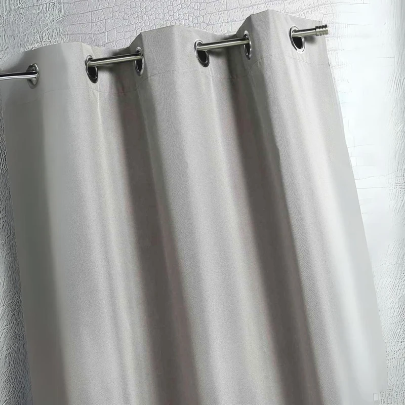 HomeMaison.com Outdoor Fabric Curtain, Silver, 140x260cm
