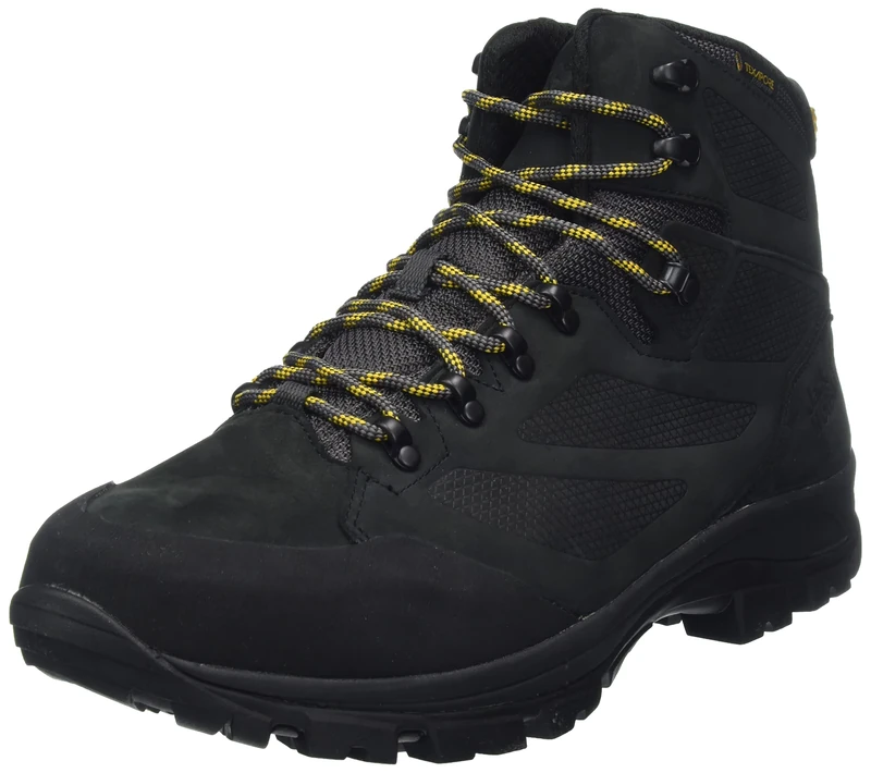 Jack Wolfskin Rebellion Texapore MID M, Walking Shoe, Phantom/Burly Yellow XT,