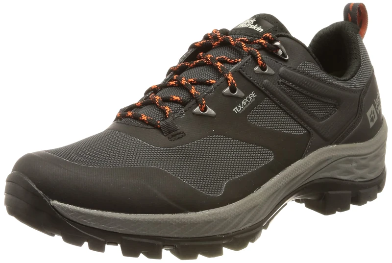 Jack Wolfskin Rebellion Guide Texapore Low M, Walking Shoe, Black/Orange,