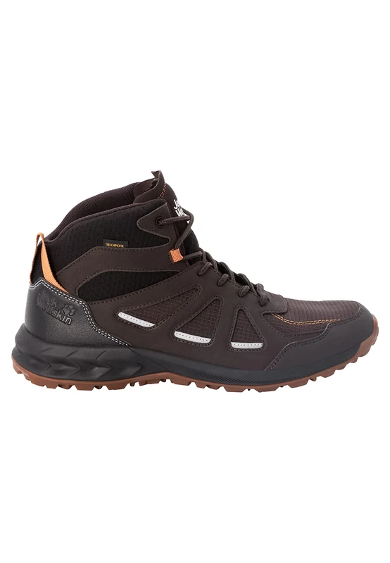 Jack Wolfskin Woodland 2 Texapore MID M, Walking Shoe, Espresso/Dark red,