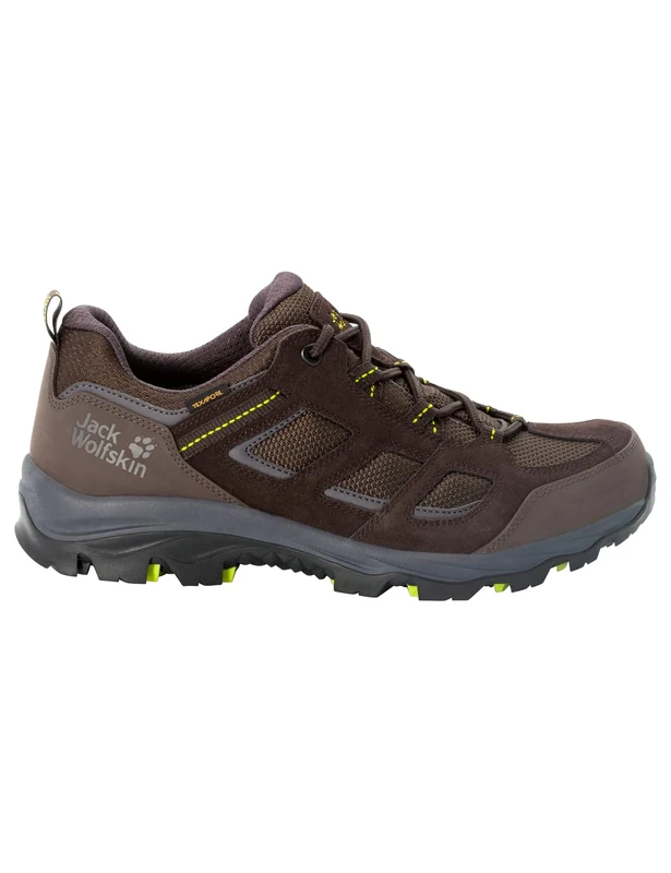 Jack Wolfskin Men's Vojo 3 Texapore Low M Hiking Shoe, Dark Brown Lime, 6.5 UK