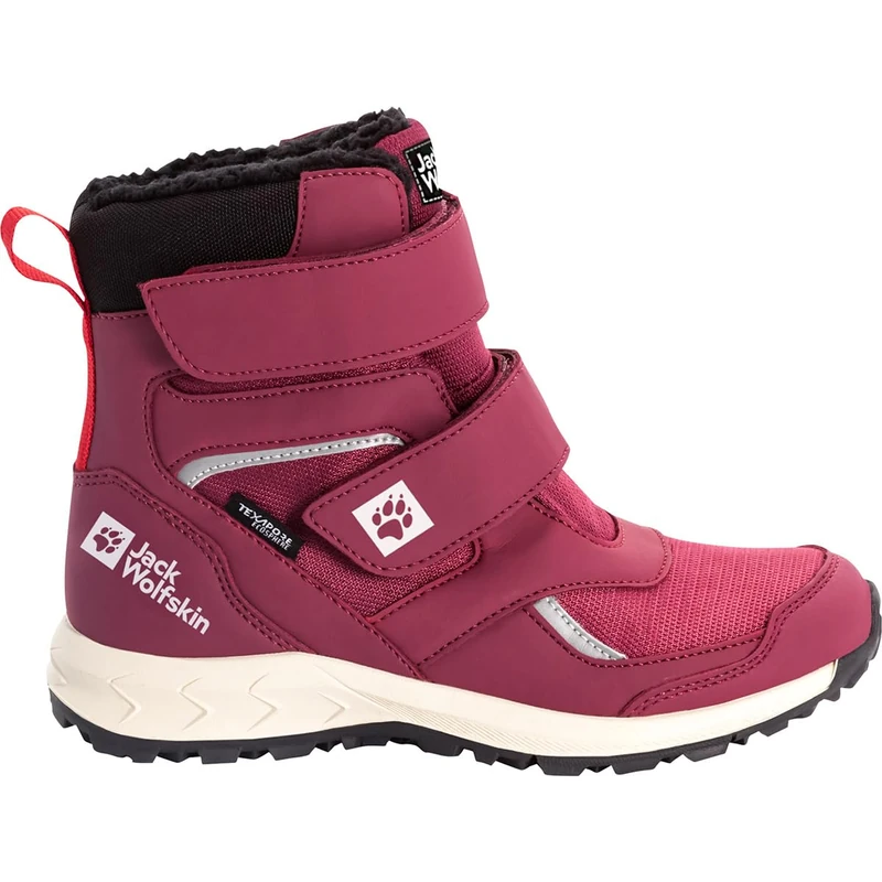 Jack Wolfskin WOODLAND WT TEXAPORE HIGH VC K, Snow Boot, burgundy/red,