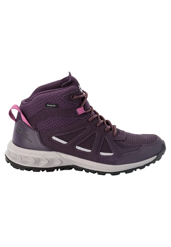 Jack Wolfskin Women's Woodland 2 Texapore MID W Walking Shoe, Purple/Phantom, 5 UK