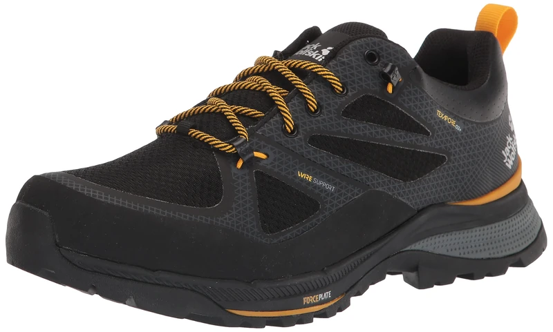 Jack Wolfskin Force Striker Texapore Low M, Walking Shoe, Black/Burly Yellow XT,