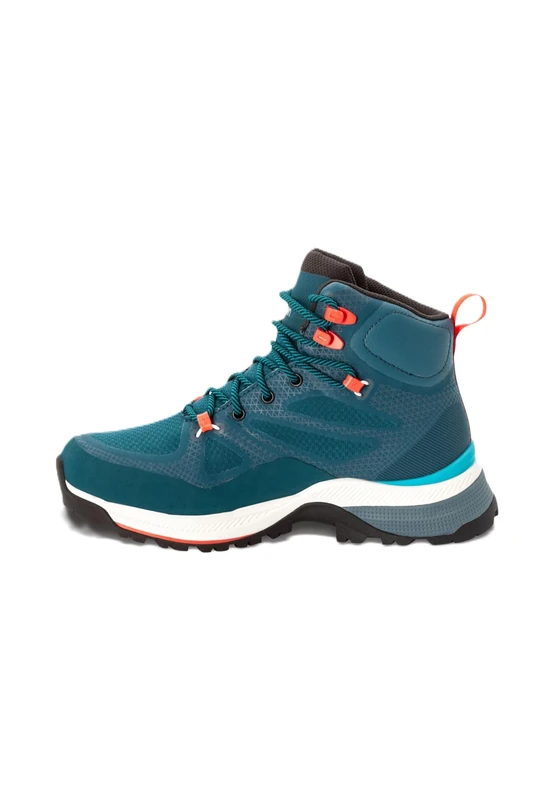 Jack Wolfskin Force Striker Texapore MID W, Walking Shoe, Blue/Coral,