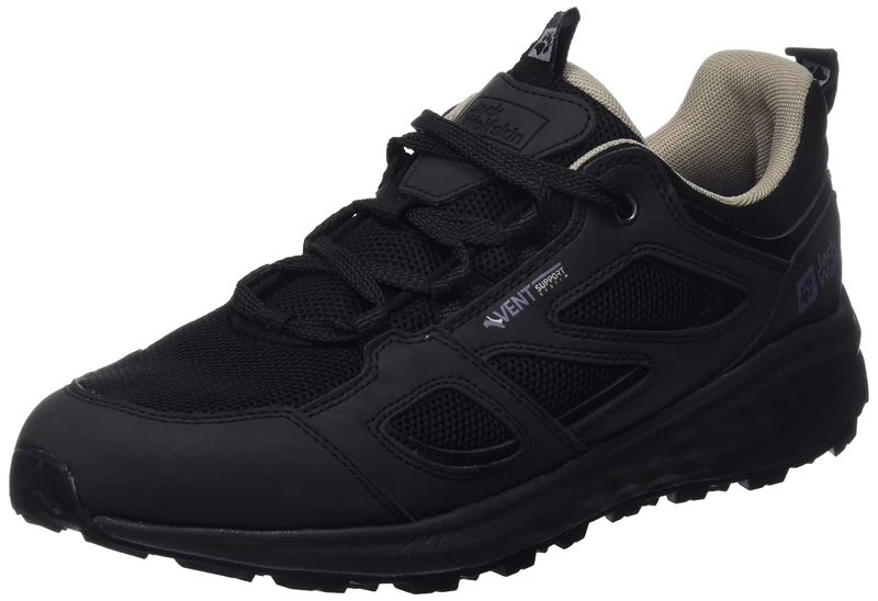 Jack Wolfskin Men's Vojo 3 Vent Low M Walking Shoe, Black/Black, 11.5 UK
