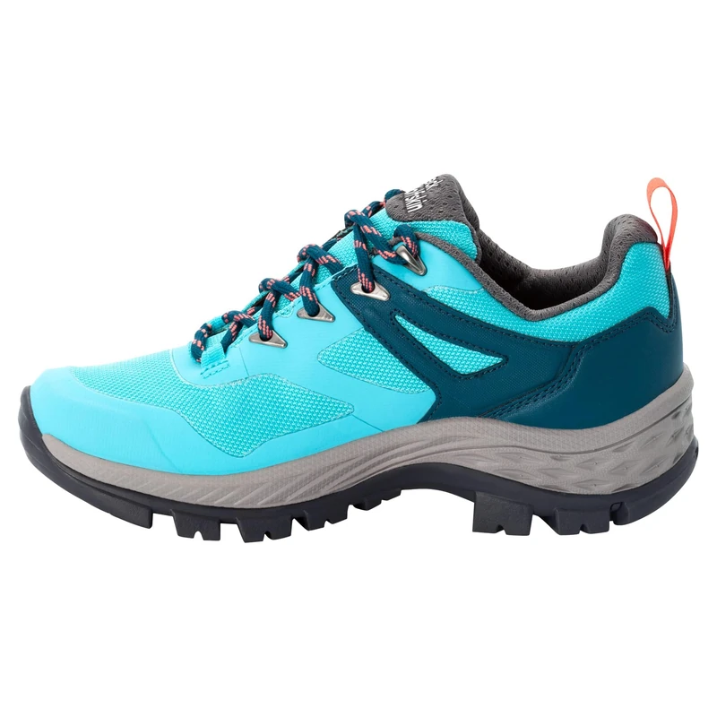 Jack Wolfskin Rebellion Guide Texapore Low W, Walking Shoe, Turquoise/Coral,