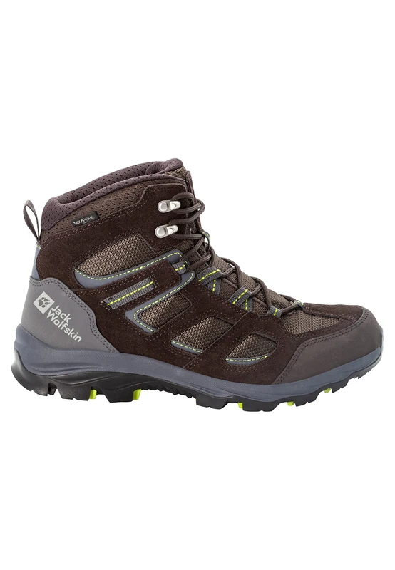 Jack Wolfskin Men's Vojo 3 Texapore Mid M 2022 Walking Shoe, Dark Brown Lime, 6.5 UK