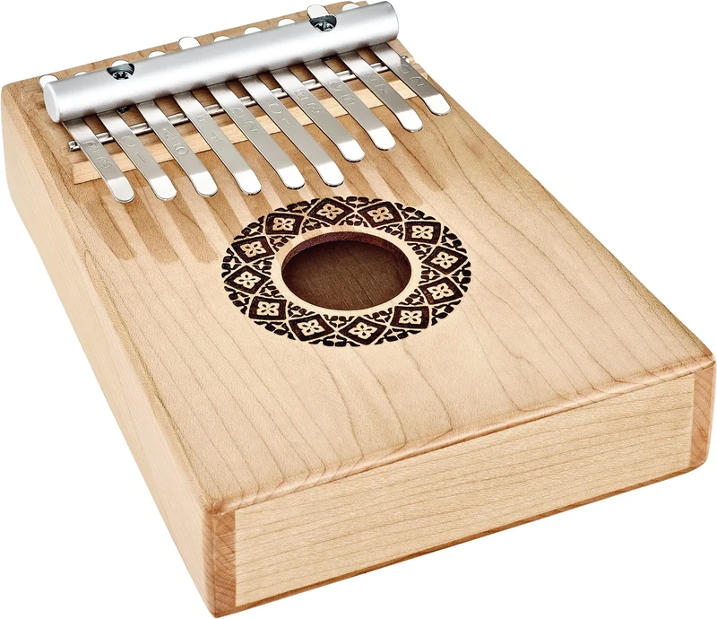 Sonic Energy Sound Hole Kalimba – 10 notes in C Major – For Meditation, Yoga, Percussion – Maple Wood – Including Accessories (KL1009H)