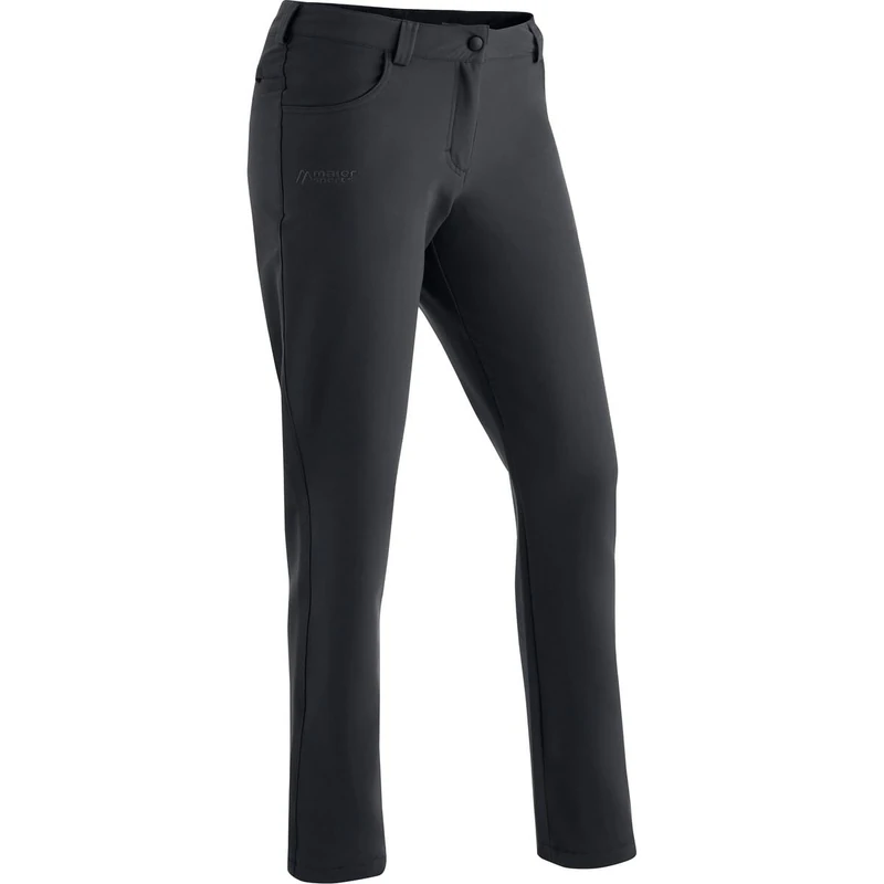 maier sports Charlotte, Women's Warm Hiking Trousers, Water-Repellent Outdoor Trousers for Trekking and Hiking, PFC-Free, mSTRETCH pro 2 & stormprotec Technology Black