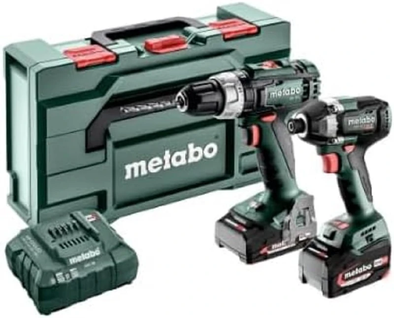 Metabo 18V Cordless Power Tool Set (Machine Set in MetaBox, Hammer Drill, 2 x Li-Power Battery Packs, Charger) # 685198000