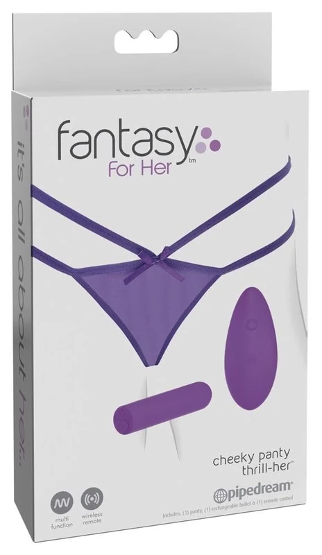 Fantasy For Her Cheeky Panty Thrill-Her Underwear with A Remote Controlled Vibrator lila One Size