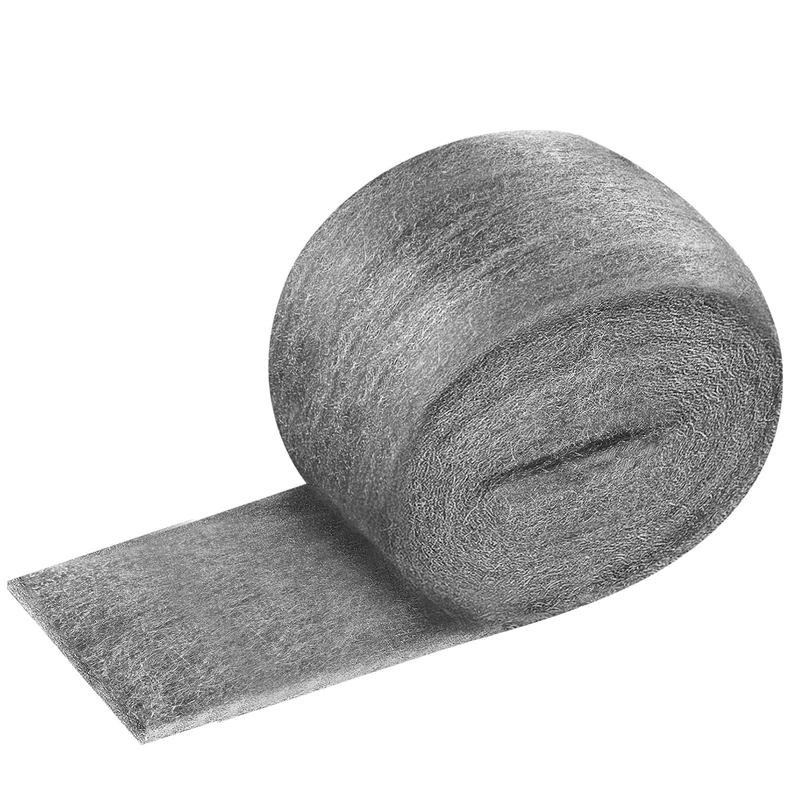 iunio Wire Wool, 3 Meter Steel Wool Mice Blocker 0000 Fine, Wirewool Mice for Cleaning, Metal Polishing, Wood, Hole Filler Wall for Rats Rodent Control, Kitchen, Garage, Attics, Garden