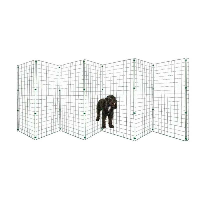 Conka Pets – Outdoor Dog Fence – Wire Garden Barrier for Dogs and Pets – 1M High – 5cm x 5cm Mesh Stops Dogs from Jumping - Portable, Lightweight Foldable - Covers 4 Foot/1.2 Metre Gap