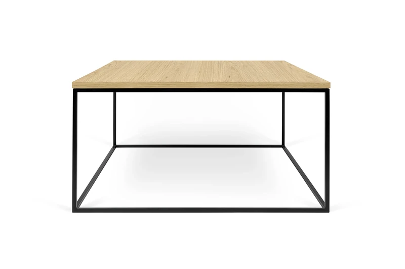 TemaHome Coffee Table, Metal Oak, Beech Wood, 75x75x40