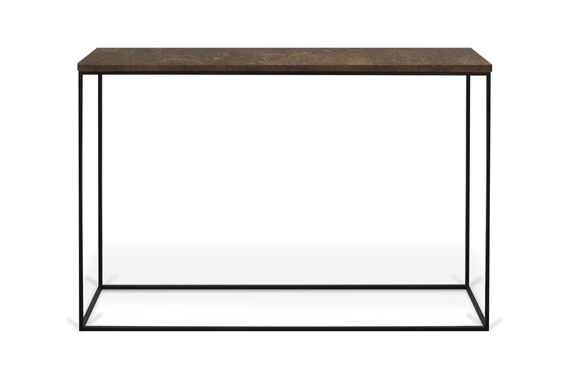 TemaHome Console Table, Metal Melamine, Oxidized Effect, 120x40x76