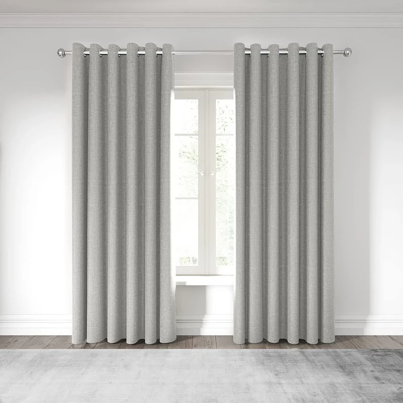 Nalu Nicole Scherzinger, Kalo Lined Curtains, Silver - Image 1