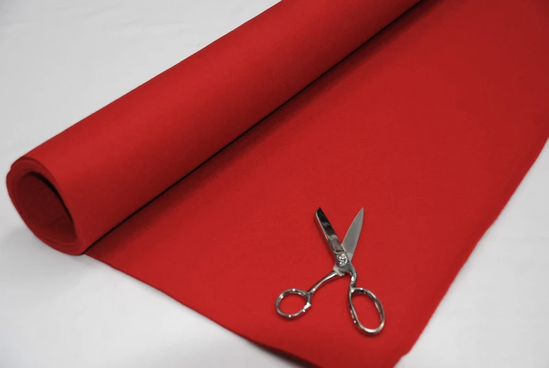 3mm Thick Acrylic Felt Baize Craft Poker Fabric Material Cherry, 1Mtr - 150cm x 100cm