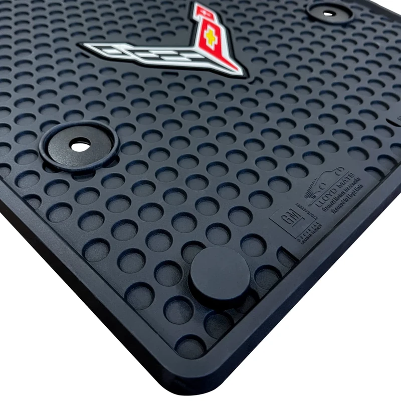 Lloyd Mats Signature Rubber All Weather Floor Mats for Corvette C8 2020-ON 2Pc Fronts