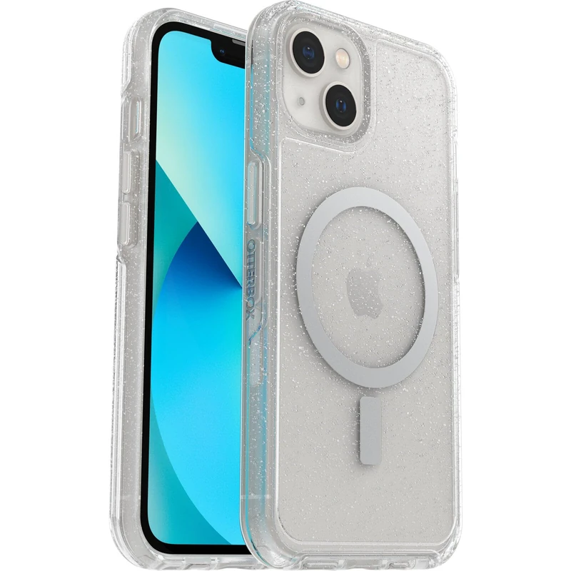 OtterBox iPhone 13 Symmetry Series+ Case - Stardust, Ultra-Sleek, Snaps to MagSafe, Raised Edges Protect Camera & Screen