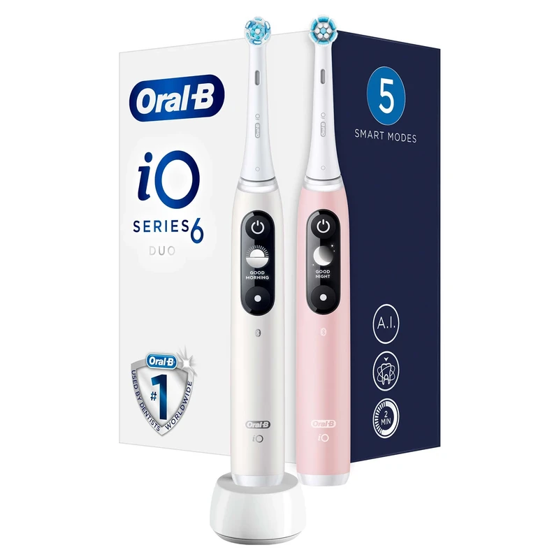 Oral-B Braun iO6 DuoPack White/Pink
