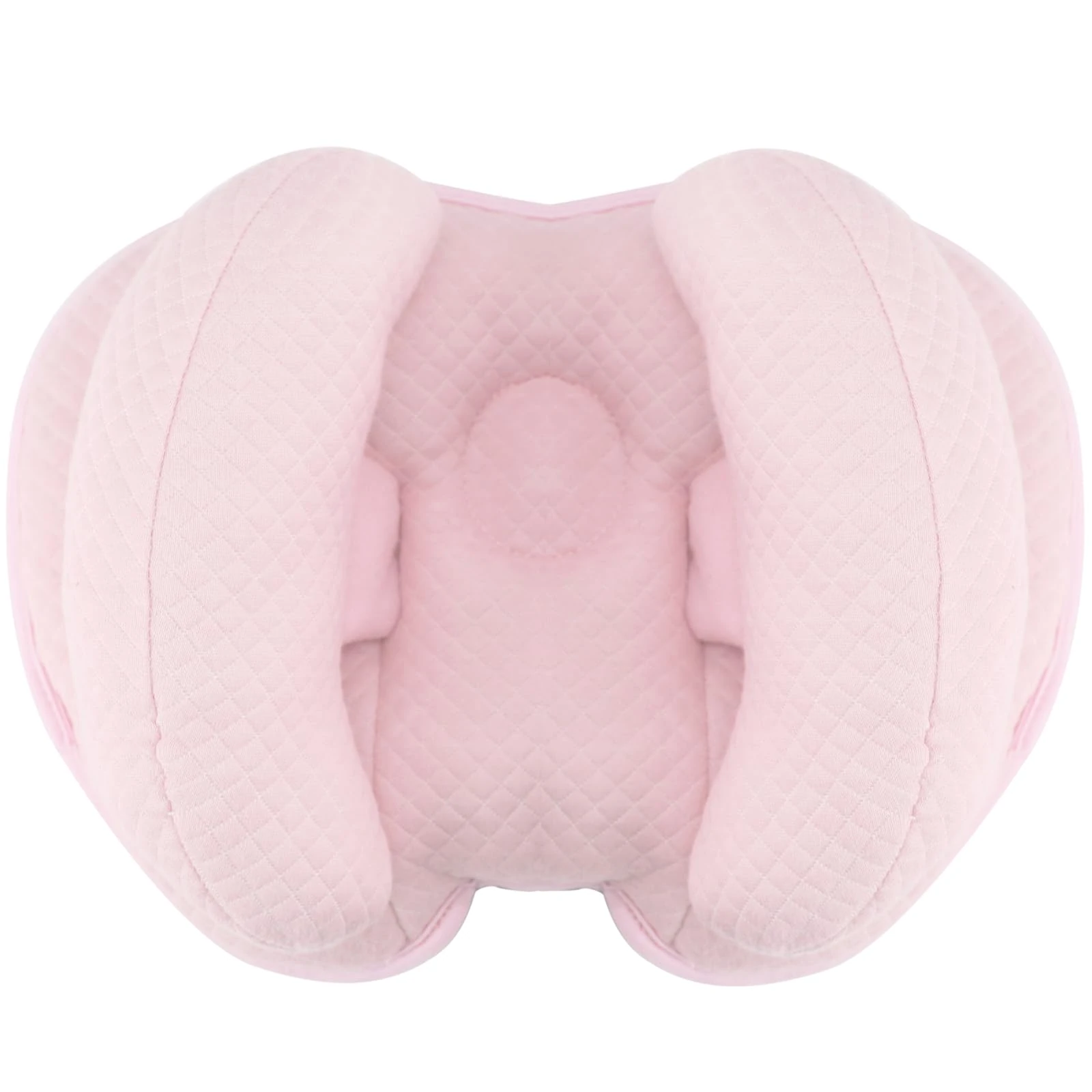 KAKIBLIN 2 in 1 Baby Travel Pillow, Baby Neck Pillow, Banana Shape Adjustable Babies Pillows for Newborn Infant Boys Girls, Pink