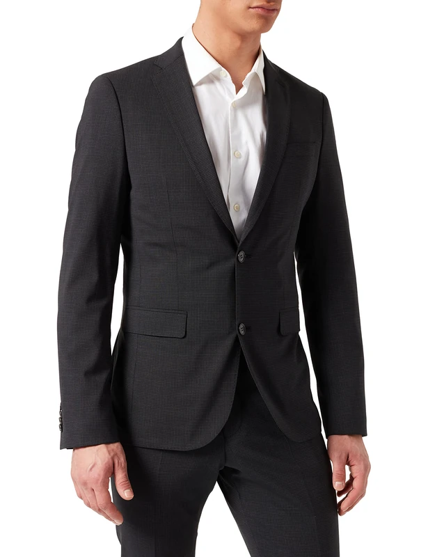 s.Oliver BLACK LABEL Herren 160.11.899.15.153.2103571 Blazer, Black Check, 90