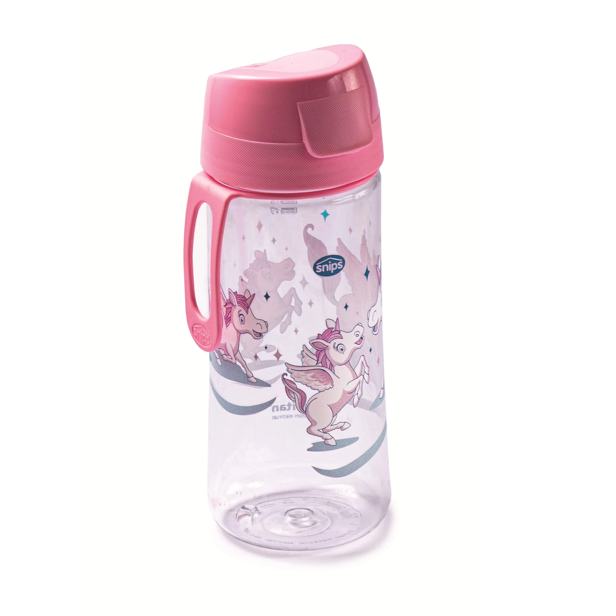 Snips - Unicorn Water Bottle - Water Bottle Kids - 0,50 LT - Kids Water Bottle 7x7x20 cm - Made in Italy - 0% BPA and phthalate free