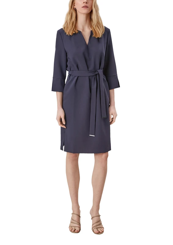 s.Oliver BLACK LABEL Women's 150.11.899.20.200.2105275 Dress, Dark Navy, 22/Short