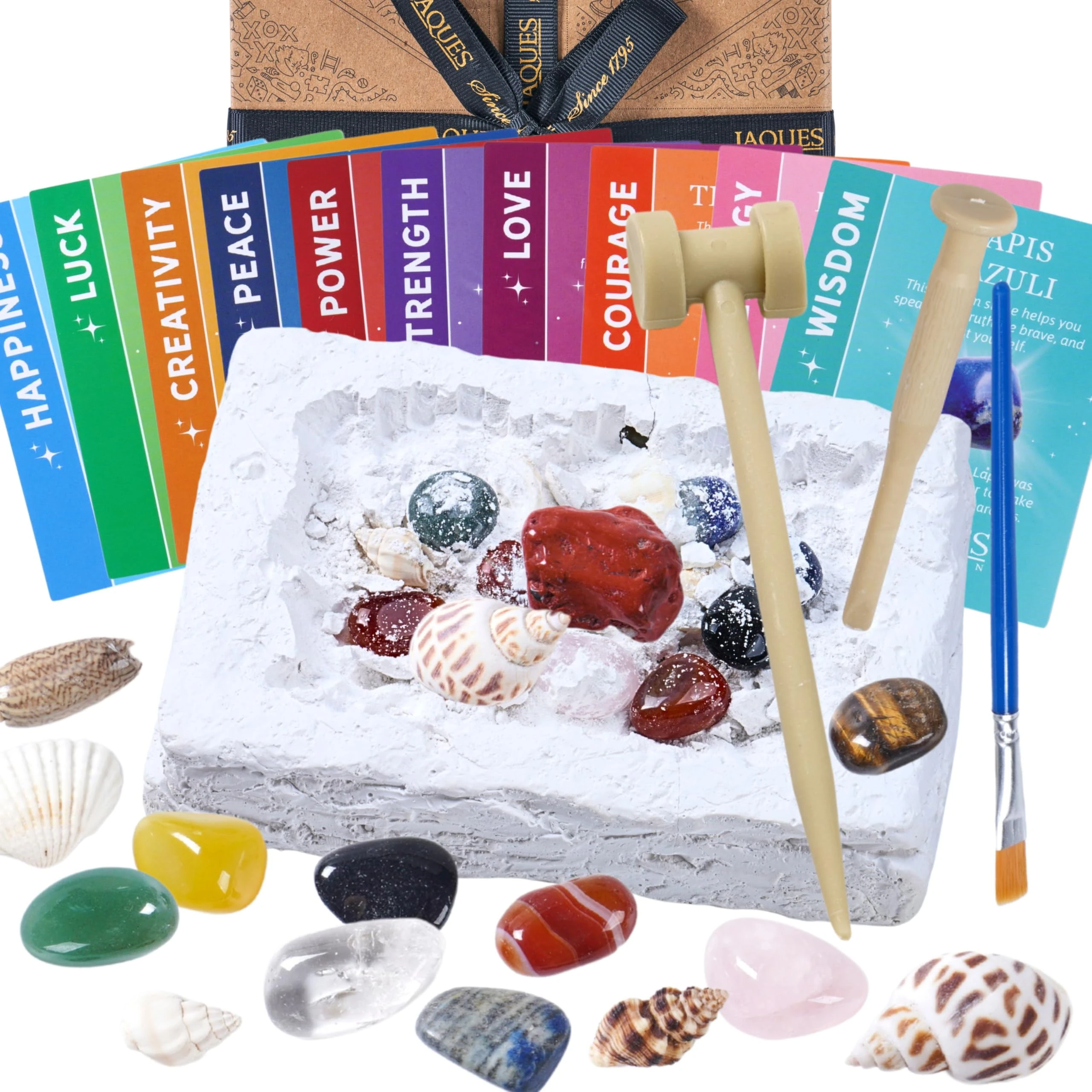 Jaques of London Gemstone Dig Kit | Girls Toys Age 3 4 5 6 | Gem Stones Set for Kids | Gem Dig Kit | Since 1795