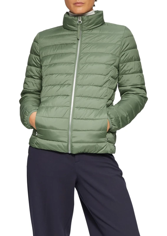 s.Oliver Women's 120.11.899.16.150.2116407 Jacket long sleeve REGULAR FIT, Khaki/Oliv, 38