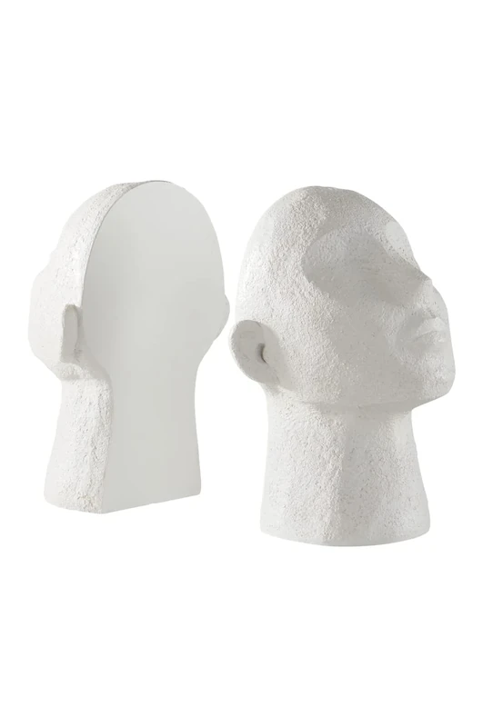 JOTEX Stargazing Bookends, Set of 2, Stylish and Strong Decorative Bookends, Natural White, 16 x 11 x 22.5 cm