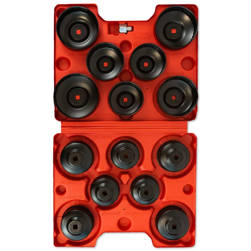Simply Tools TSET20 14pc Universal Oil Filter Cap Wrench, Cup & Socket Set - Image 1